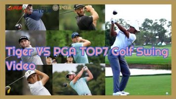タイガーウッズ vs トップ７ PGAプロ ドライバーショット スーパースローモーション