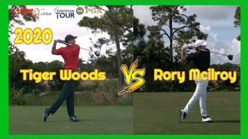 2020 タイガー・ウッズ VS ローリー・マキロイ ドライバー スローモーション