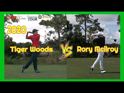 2020 タイガー・ウッズ VS ローリー・マキロイ ドライバー スローモーション