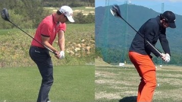 マキロイ VS スコット ドライバースイング比較