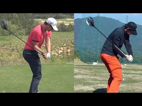 マキロイ VS スコット ドライバースイング比較